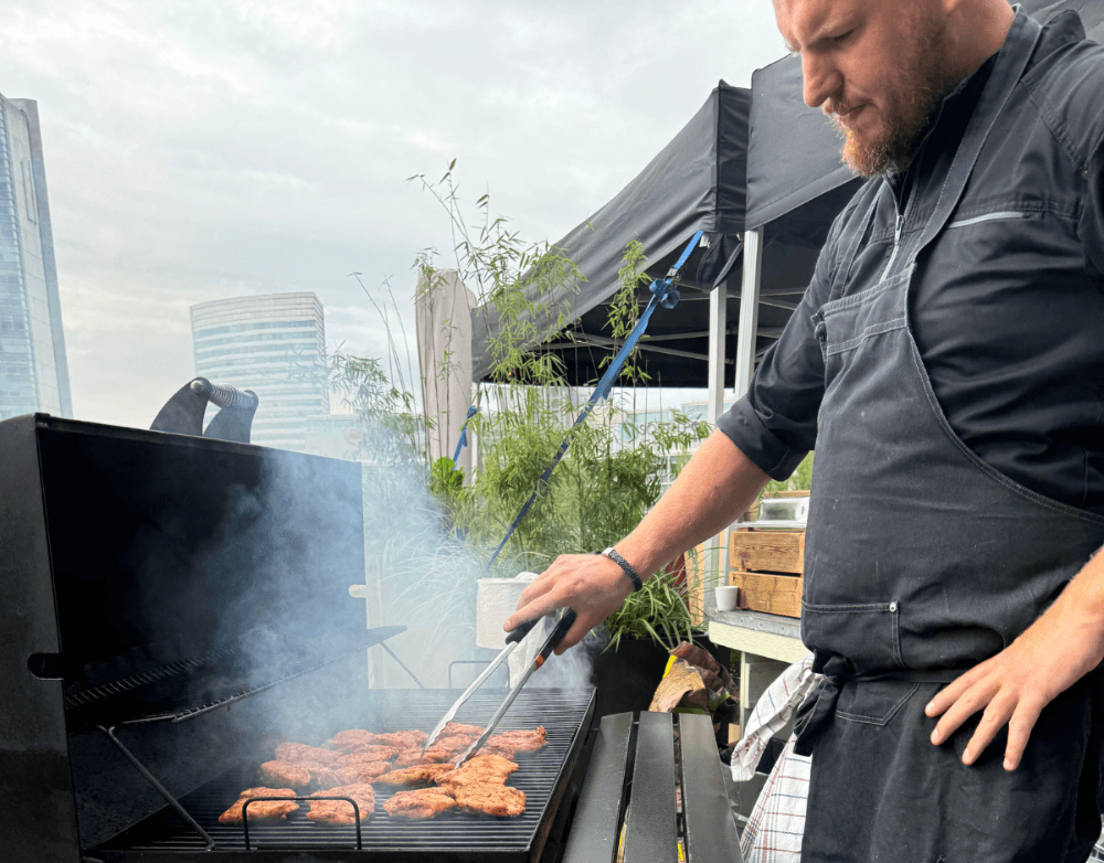 BBQ op locatie met kok